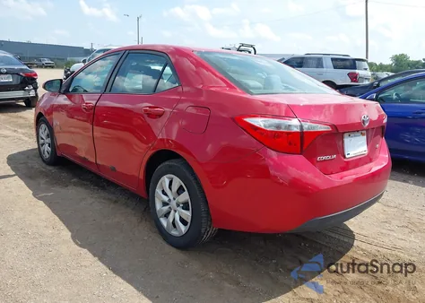 2014 Toyota Corolla Le z USA, uszkodzony, nr VIN 2T1BURHE4EC203410